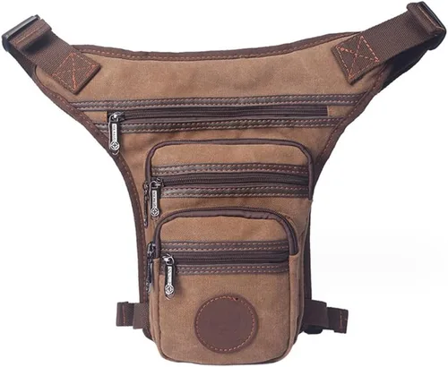 Drop Leg Bag Military Tactical Motorcycle Ride Crossbody Backpack Cross Outdoor Bike Cycling Hiking Thigh Bag Waist Pouch for Men Khaki