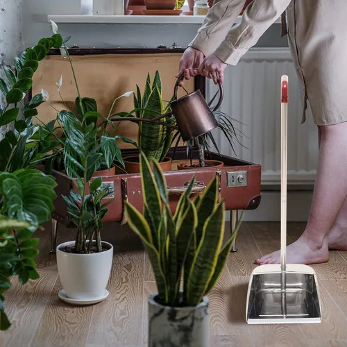 Miniatura 2 de GANAZONO Stoop - Recogedor de acero inoxidable con gran apertura, pala de basura sin óxido, para uso doméstico