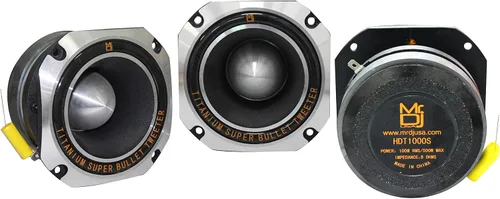 Miniatura 7 de Mr. Dj HDT1000S - Tweeter de alta compresión de bala de titanio de 4 pulgadas con imán de ferrita de 11 onzas (cromo)