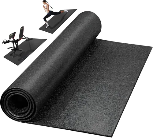 Miniatura 9 de Alfombrilla de correr Fitvids de 1/4" de espesor, alfombras antideslizantes para gimnasio, almohadilla de protección para el suelo, compatible