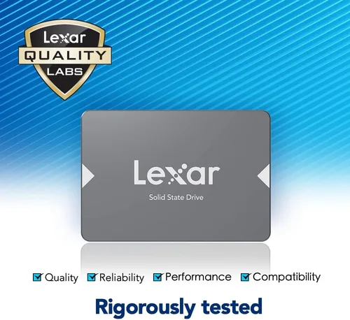 Miniatura 6 de Lexar Unidad interna de estado sólido SSD NS100 de 128 GB SATA III de 2.5 pulgadas, lectura de hasta 520 MB/s, gris (LNS100-128RBNA)