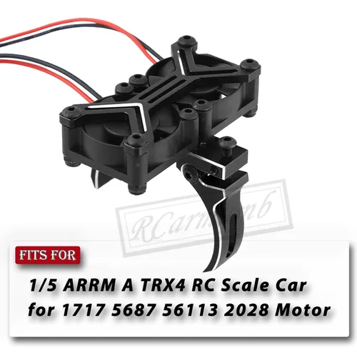 Miniatura 2 de Ventilador de refrigeración de 1.575 in para coche a escala RC 1/5 ARRM A TRX4, disipador de calor cepillado sin escobillas de 15000 RPM con montaje