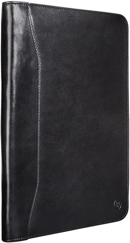 Miniatura 3 de Maxwell Scott Quality Leather Zipped Business Folder The Dimaro Handmade in Italy Night Black