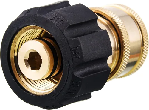 ROYPOWER Adaptador de conexión rápida para lavadora a presión, enchufe de 3/8 pulgadas a M22 0.551 in, ajuste métrico para pistola y manguera,