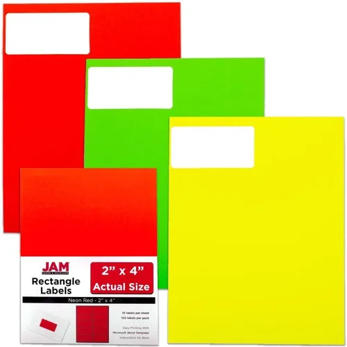 Miniatura 55 de JAM PAPER Etiquetas de envío de hoja completa - Papel adhesivo imprimible - 8 1/2 x 11 - Amarillo - 10 páginas completas/paquete
