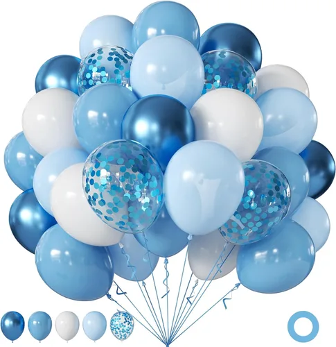 Miniatura 19 de Globos rojos y negros, 60 globos de oro rojo y negro de 12 pulgadas con globos de confeti dorado para graduación, Año Nuevo, películas de casino