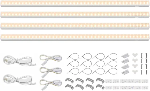 Miniatura 19 de Barrina Luz de cultivo para plantas de interior, luz solar de espectro completo, lámpara de crecimiento de 1 pie, bombillas LED de crecimiento, tira