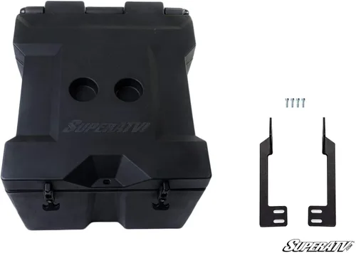 Miniatura 8 de SuperATV Enfriador trasero aislado de alta resistencia/caja de carga para Polaris RZR XP Turbo/XP 4 Turbo (2016+) - Tapa sellada mantiene el hielo