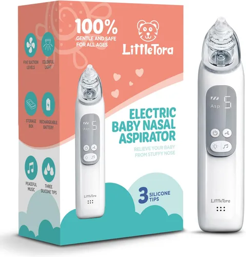 Aspirador nasal para bebés, limpiador de nariz eléctrico recargable, aspirador de nariz para bebés, chupador de moco moco para niños pequeños,