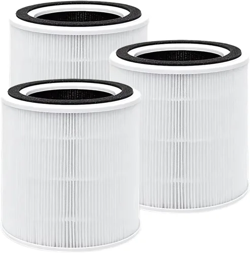 Nispira TT-AP005 Filtro de repuesto para purificador de aire TaoTronics 3 en 1 True HEPA Smoke Dust VOCs Remover, 3 paquetes