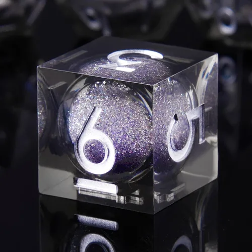 Miniatura 27 de DND Juego de dados de 8 piezas con ojo de dragón extra D20-Beholder's Eye Liquid Core Sharp Edge Resina poliédrica hecha a mano 2 × D20 D4 D6 D8 D10