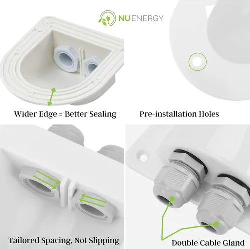 Miniatura 5 de La caja impermeable original de doble cable solar glándula de cable solar herramienta de montaje en techo de 0.236-0.472 in RV accesorios solares