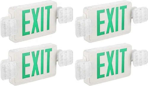 Miniatura 11 de SPECTSUN - Paquete de 8 luces LED de salida de emergencia con batería de respaldo, luces de salida de emergencia con cable comercial estándar de EE.