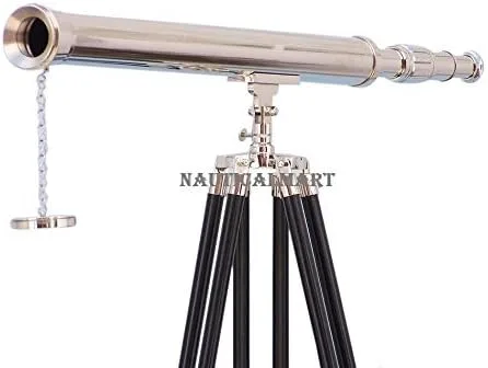 Miniatura 6 de Nauticalmart Telescopio maestro de puerto cromado de pie de 60 pulgadas Regalo coleccionable, perfecto para regalos de Navidad y vacaciones