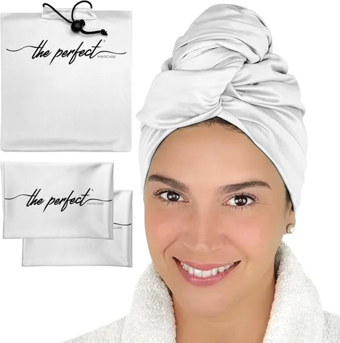 Miniatura 10 de THE PERFECT HAIRCARE Curly Hair Girls Juego de Toallas de Microfibra para Plopping - Envoltorio Anti-encrespamiento Sedoso y Suave para Secar