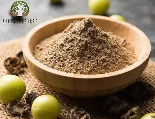 AYURVEDASHREE Amla Fruit Powder (Amalaki) 3.53 oz | Forma de polvo | Rico en vitamina C antioxidante | Vegano | 100% crudo de la India | Emblica