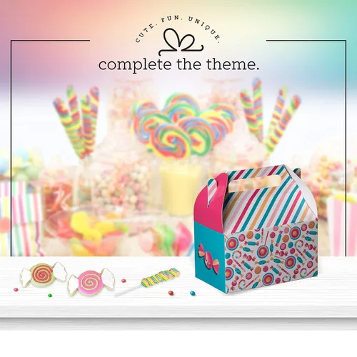 Miniatura 4 de Hammont Cajas de papel (10 unidades) - Cajas de galletas para regalos de fiesta, bonitos diseños, perfectas para fiestas y celebraciones, 6.25 x