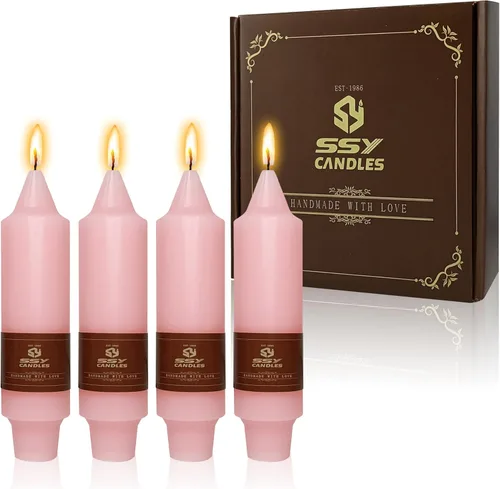 Miniatura 100 de Candelabros cortos de 5 pulgadas con velas cónicas verde oscuro, 4 piezas para cena, hogar, boda, fiesta, decoración