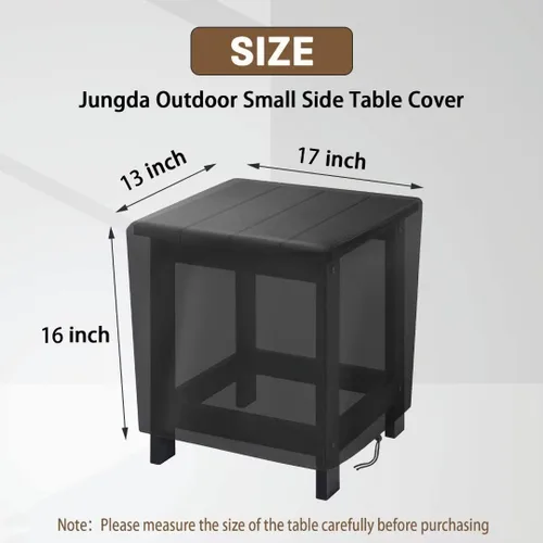 Miniatura 2 de Funda pequeña para mesa auxiliar de exterior, cubierta de mesa auxiliar de patio de 17 pulgadas para exteriores, funda impermeable para muebles