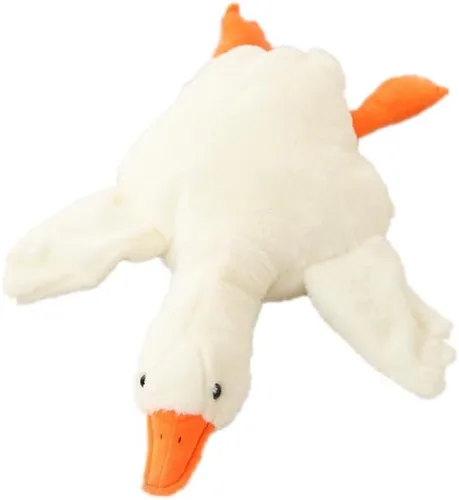 Sombrero de peluche unisex de ganso blanco grande para adultos, sombrero divertido para cosplay, fiesta de fotos