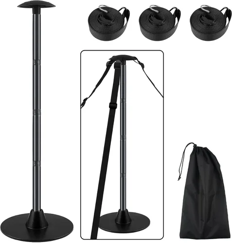 Miniatura 8 de Postes de soporte para cubierta de barco, sistema de soporte de cubierta de barco de acero inoxidable con correa de cincha, extensión de 4 etapas