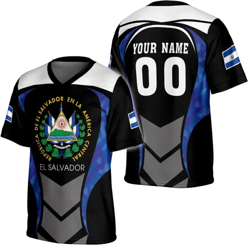 Miniatura 14 de Camiseta de fútbol de El Salvador personalizada de El Salvador Jersey de fútbol de El Salvador para hombres, camisas de El Salvador 3D