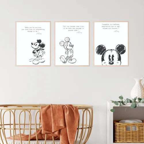 Miniatura 5 de BigWig Prints Decoración de Pared de Mickey Mouse – Citas de Arte de Pared de Mickey Mouse, Imágenes de Decoración de Guardería, Pósteres de Cita