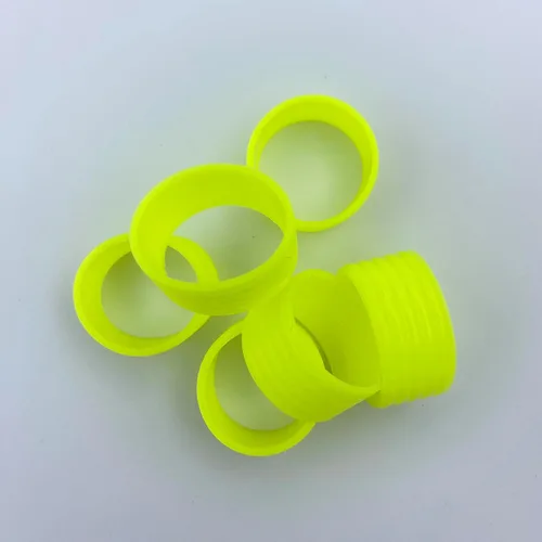 Miniatura 5 de 15 colores disponibles Buena elasticidad 8-45 piezas de raqueta de tenis/paletas de pickleball/squash anillo de silicona raqueta agarre bandas