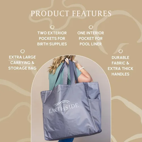 Miniatura 4 de Earthside Birth Pools Bolsa de transporte y almacenamiento para kit de parto en el hogar, suministros Doula y bolsa Doula Essentials, espacio