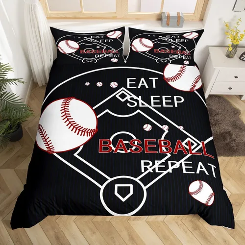 Miniatura 15 de jejeloiu Juego de ropa de cama de fútbol para niños, tamaño individual, juego de funda de edredón de fútbol para niños y niñas, funda de edredón