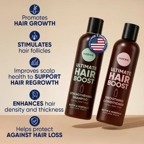 Miniatura 3 de Moerie Champú y acondicionador voluminizador para la caída del cabello - Productos espesantes con ingredientes de origen natural - Más de 100