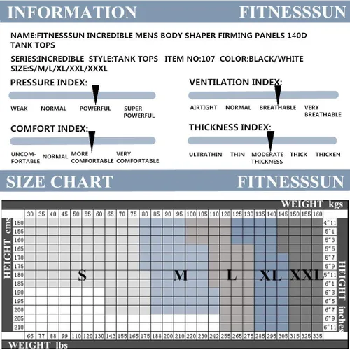 Miniatura 2 de FS Mens Tights Compression Body Shaper Sports Muscle Tank Top Abs Abdomen Slim