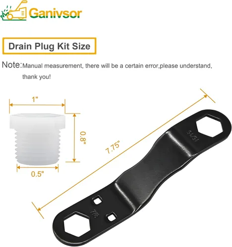 Miniatura 2 de Ganivsor Kit de tapón y llave de drenaje para calentador de agua para caravana, tapones de drenaje para calentador de agua, adecuado para tapones