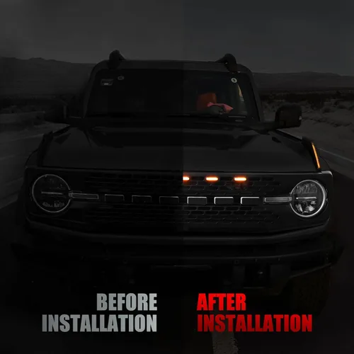 Miniatura 2 de Mabett 5 piezas de luces LED de parrilla para accesorios Ford Bronco 2021 2022 2023 2024 2025 de 2/4 puertas, compatibles con Badlands Wildtrak &
