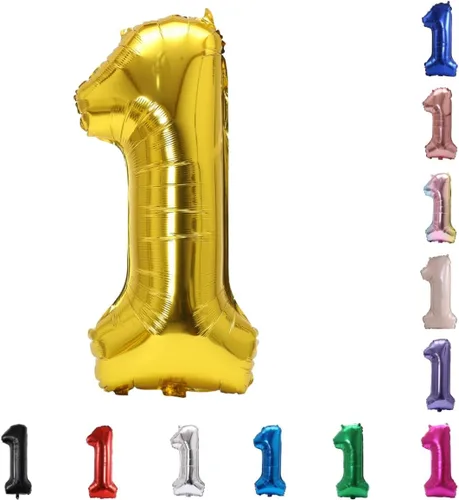 Miniatura 74 de YPSelected Globo grande de 32 pulgadas de helio con números 0-9 de papel de aluminio azul para cumpleaños, bodas y fiestas (Azul, 3)