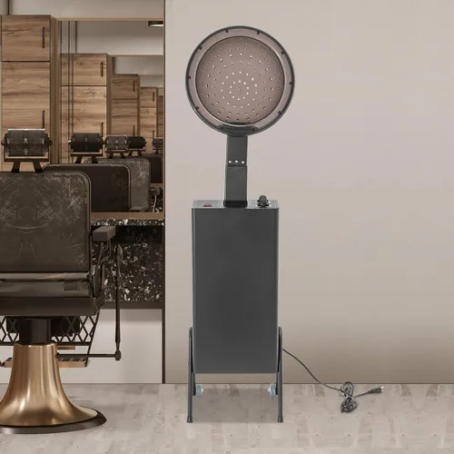 Miniatura 2 de Secador de pelo de pie para salón, secador de pelo profesional con capucha de 1200 W, secador de salón negro con capucha, temporizador de 60