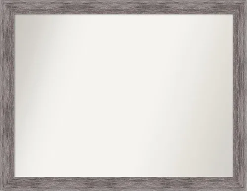 Miniatura 377 de Amanti Art Espejo de baño gris para sobre el fregadero, 31 x 48 pulgadas, espejo de tocador rectangular estrecho de color gris, marco de madera