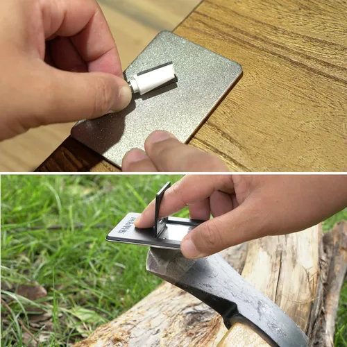 Miniatura 5 de SHARPAL Tarjeta de afilado de diamante de bolsillo 116N, grueso (325)/mediano (600)/grano fino (1200), kit de herramientas múltiples portátil
