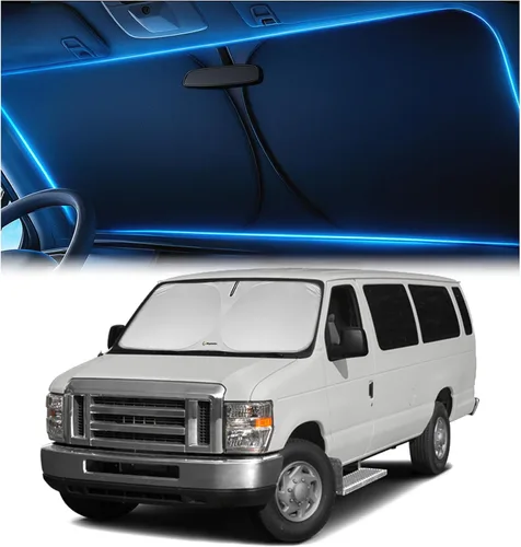 Miniatura 20 de Parasol para parabrisas para Honda Civic 2022 2023 2024 2025 2026 – Tecnología innovadora sin paso de luz, recorte para espejo, bloquea el 99%