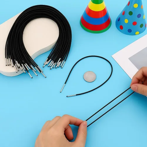 Miniatura 6 de Mandala Artesanía Menú Máscara Badge Sign Hanging Elastic Cord bucle banda con metal de púas púas Blanco