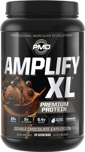 Miniatura 17 de PMD Sports Amplify XL Premium Suplemento de proteína de suero Hydro Greens Blend - Matriz de proteína de glutamina y suero con superalimento