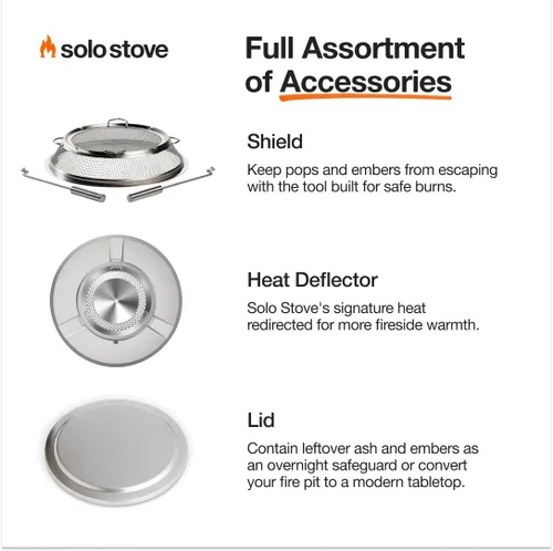 Miniatura 5 de Solo Stove Ranger 2.0 con soporte, hoguera portátil sin humo de 15 pulgadas, chimenea ligera para exteriores con cenicero extraíble, acero