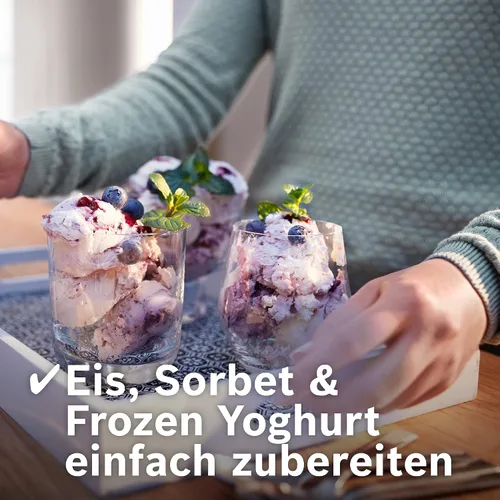 Miniatura 4 de Bosch MUZS2EB passend zu Küchenmaschinen MUMS2 máquina de hielo, Plástico, Blanco