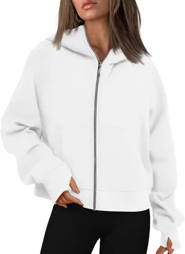 AUTOMET Sudaderas con capucha y cremallera para mujer, chaquetas de forro polar, sudaderas de gran tamaño, trajes de moda de otoño, suéteres 2025,