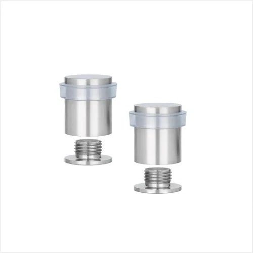 Miniatura 13 de Paquete de 2 topes de puerta EVI Tope de puerta de acero inoxidable – Cierre de tornillo – Protector de goma blanca – Tope de puerta de 0.79 x