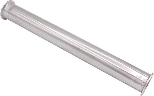 Miniatura 2 de DERNORD - Tubo de bobina sanitaria con extremos de abrazadera, tubo redondo liso de acero inoxidable 304 con abrazadera triple de 5.08 cm