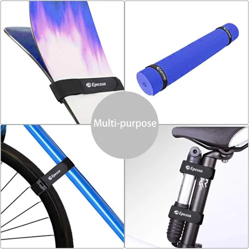 Miniatura 3 de Epessa Correa estabilizadora de rueda de bicicleta, correa de bicicleta con agarre de gel Stonger, correa ajustable para rueda de bicicleta, correas