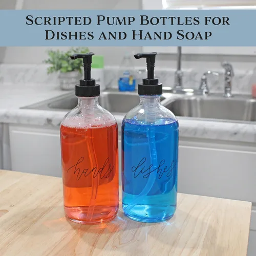 Miniatura 3 de Cornucopia Brands Botellas de bomba para platos de manos de 16 onzas (transparentes, juego de 2); dispensadores de bomba para cocina y hogar