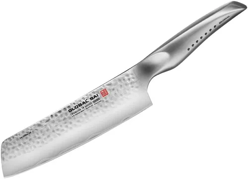 Global SAI - Cuchillo para verduras de 7 1/2 pulgadas, acero inoxidable japonés ligero, borde afilado, fabricado en Japón, SAI-04