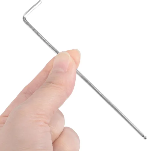 Miniatura 6 de uxcell Llave de llave hexagonal de extremo de bola de 0.079 in, herramienta de reparación CR-V de brazo largo en forma de L Tono plateado